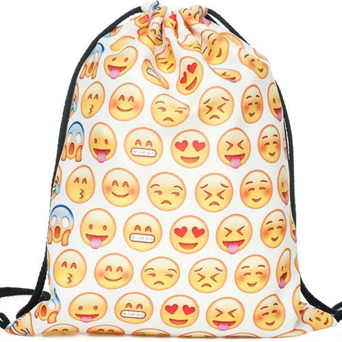 Emoji 3D Printing Backpack bwb