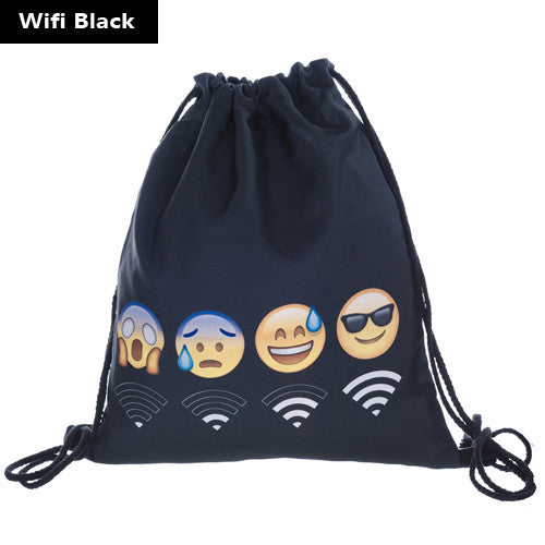 Emoji 3D Printing Backpack bwb
