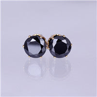 Gold Plated Zircon Stud Earrings in 14 Colors