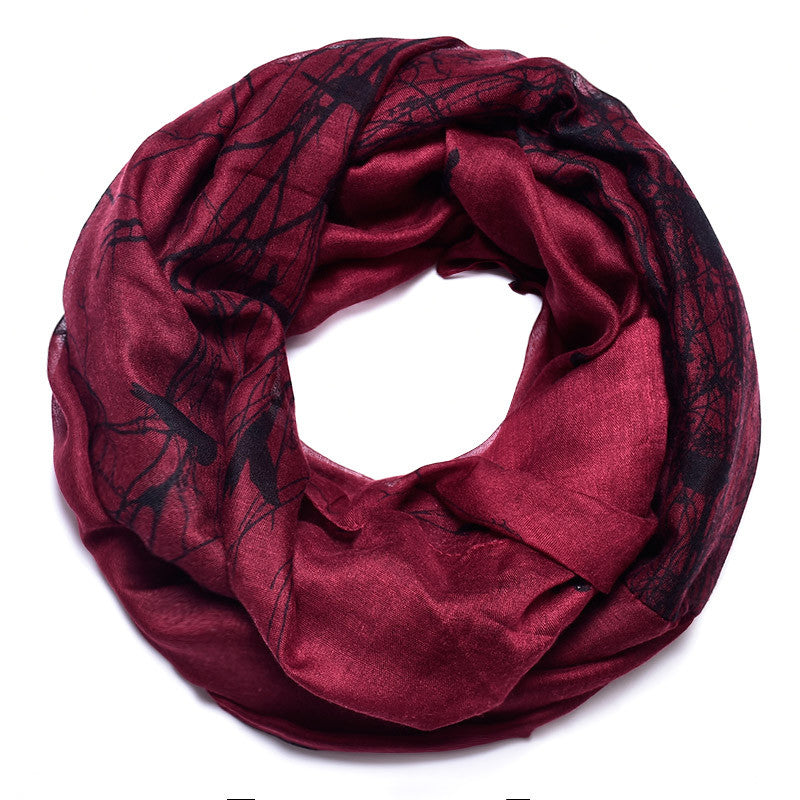 Viscose Infinity Loop Foulard Scarves