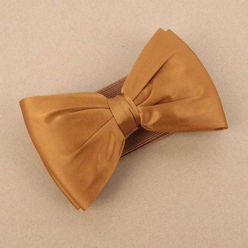 Lady Bowknot Stretch Elastic Wide Waistband Belt For Women