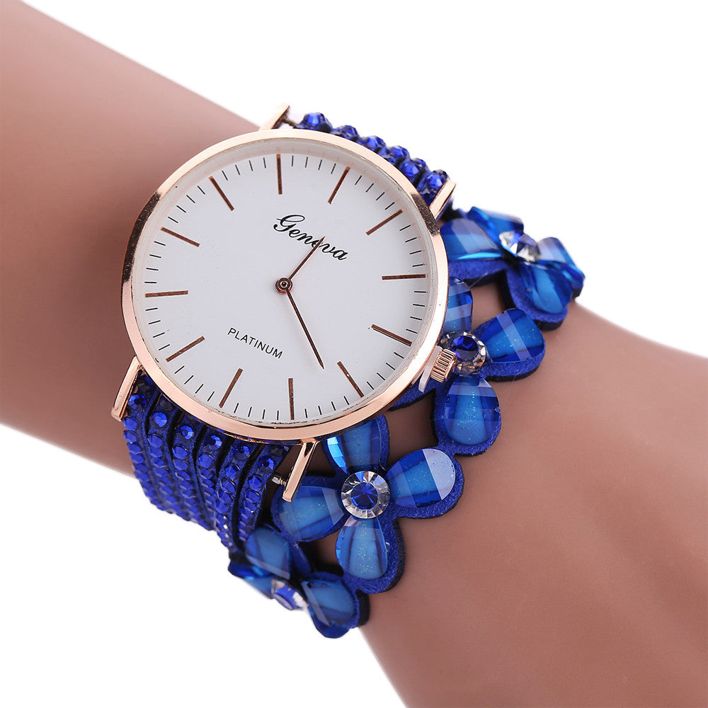 New Leisure Crystal Bracelet Watch ww-b