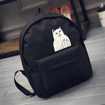 Japanese Cat Backpack For Women Canvas bwb
