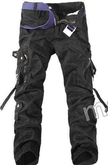 Cargo Army Green Grey Black Big Pockets Decoration Casual Pants for Men