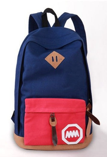 Casual Canvas Backpack School Bag in 6 Colors bwb
