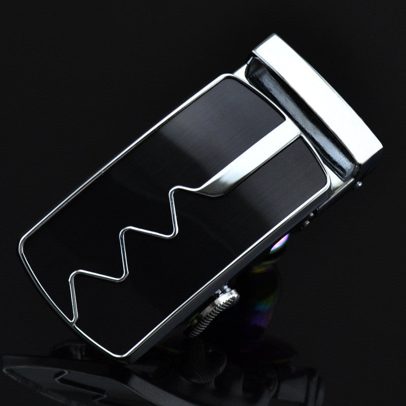 100% High Quality Metal Automatic Buckle Genuine Leather Belt for Men