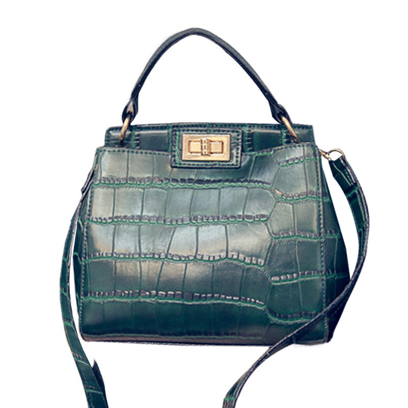 Crocodile Leather Design Handbag bws