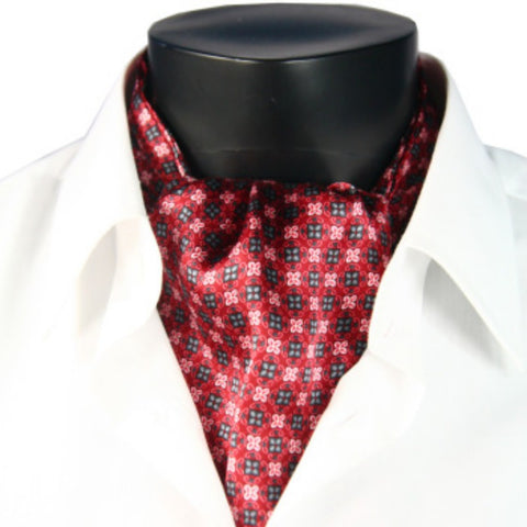 Men Paisley Long Silk Cravat Ascot Ties for Men