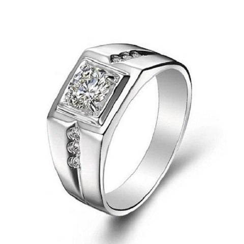 Vintage Jewelry Crystal Masculino Ring wr- mj-