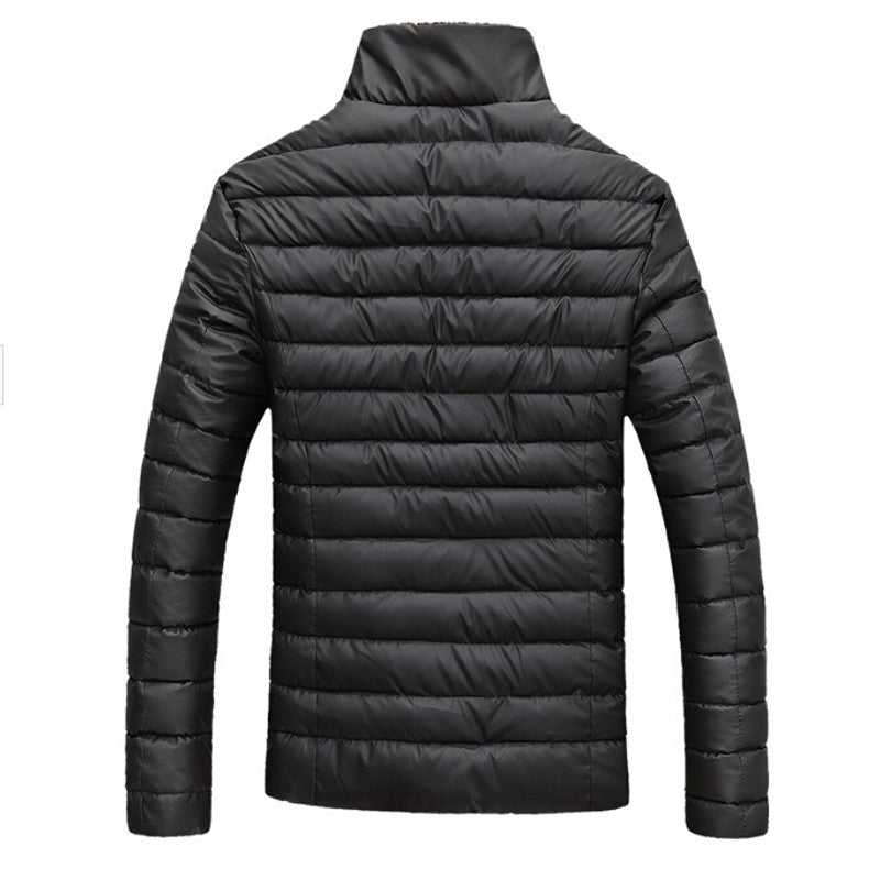 Casual All-Match Single Breasted Solid Winter Jacket For Men
