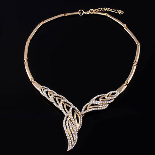 Choker Necklaces Bracelet Ring Earrings Wedding Jewelry Sets wr-