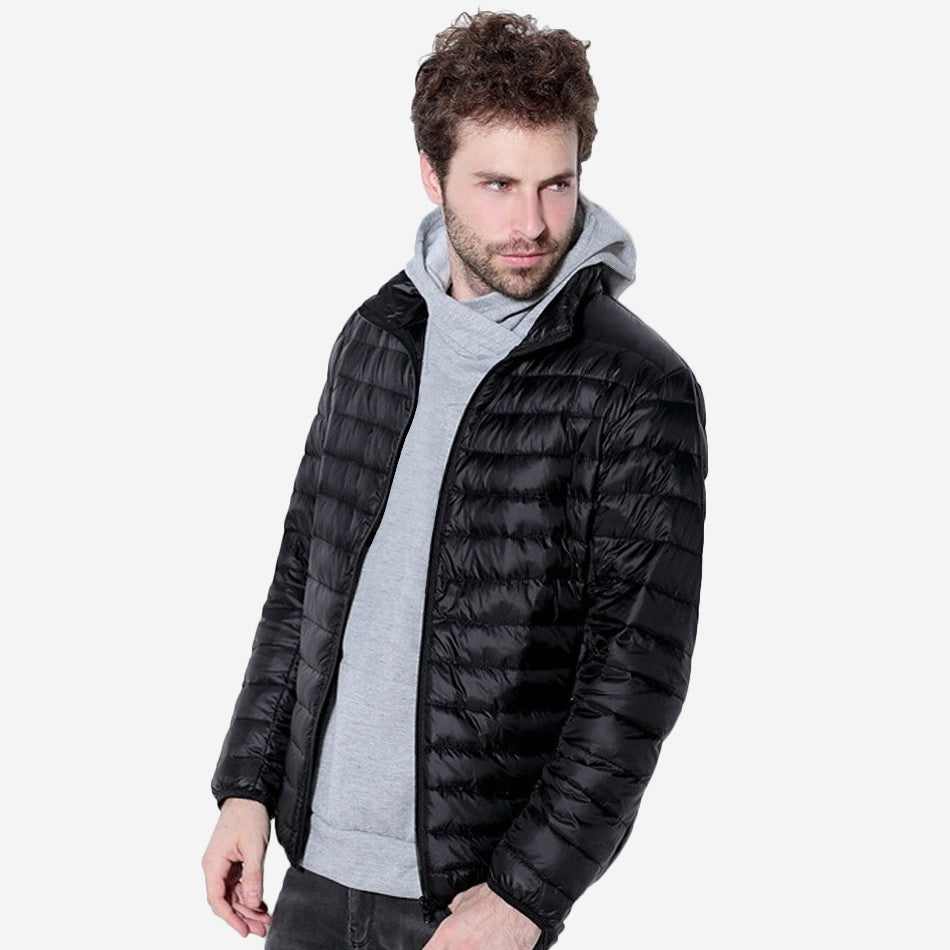 Duck Down Winter Jacket for Men Solid Breathable Outdoors Coats