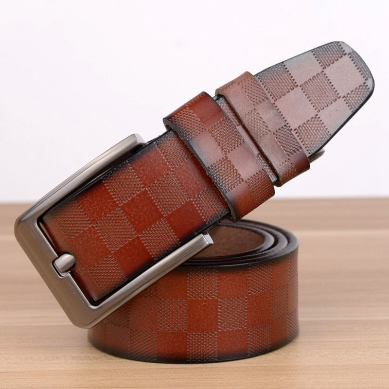 Designer Famous Luxury Leather Alloy Buckle Unisex Belt