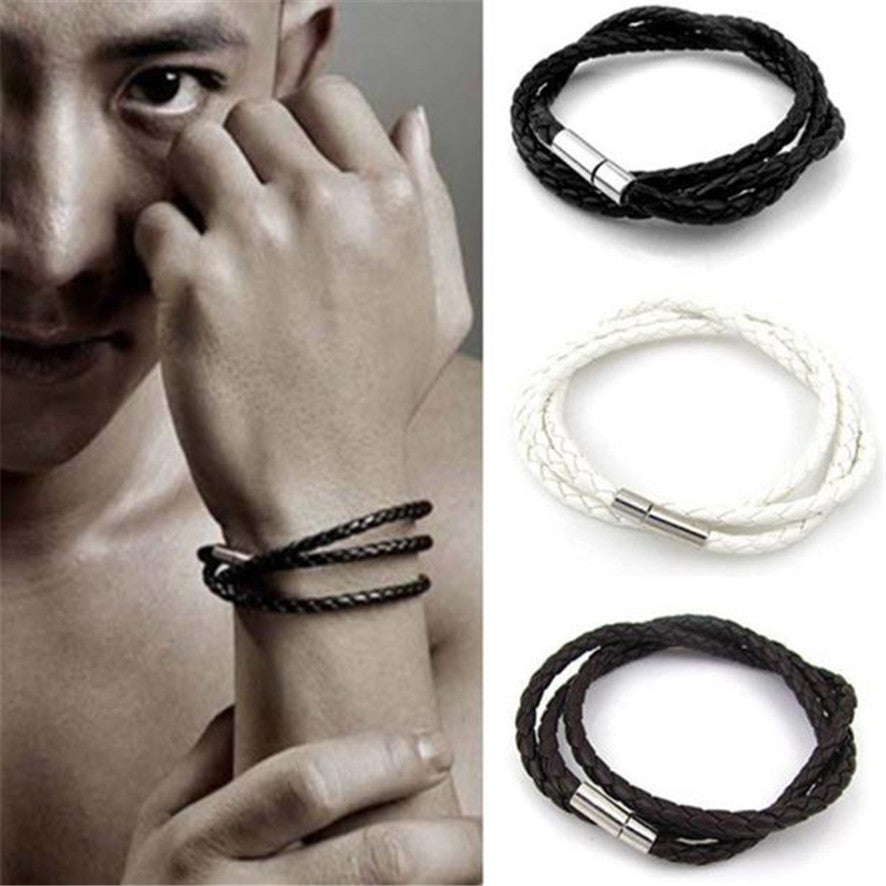Handmade Rope Leather Bracelets mj-