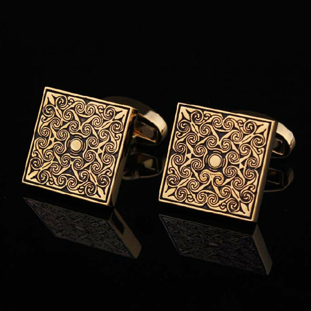 Classical High Quality Vintage Men's Cufflinks Engraved