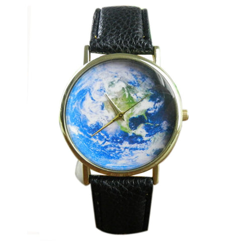 Real Earth View World Map Pattern Unisex Watch ww-d wm-q