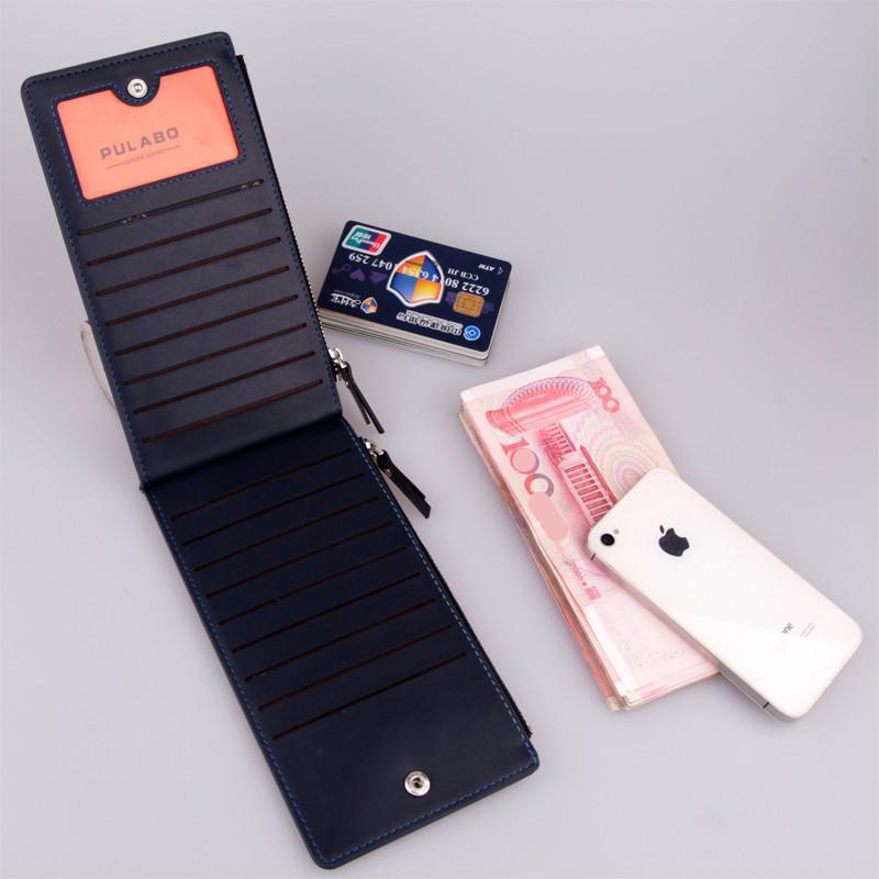 Double Zippers Ultra Thin Business Wallet for Men