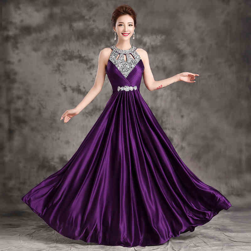 Evening Dress Floor-Length Formal Prom Party Gowns Elegant Long Evening Dresses