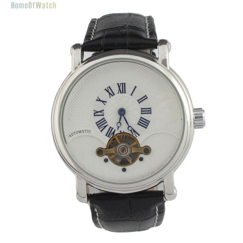 Luxury Tourbillon White Dial Automatic Mechanical Watch wm-m