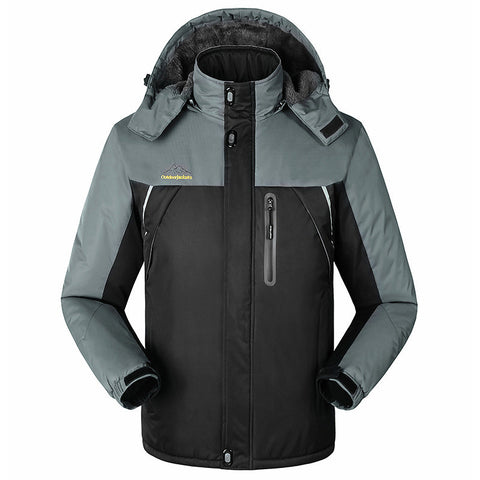 -30C Thick Velvet Down & Parka Coat Waterproof Windproof Winter Jacket