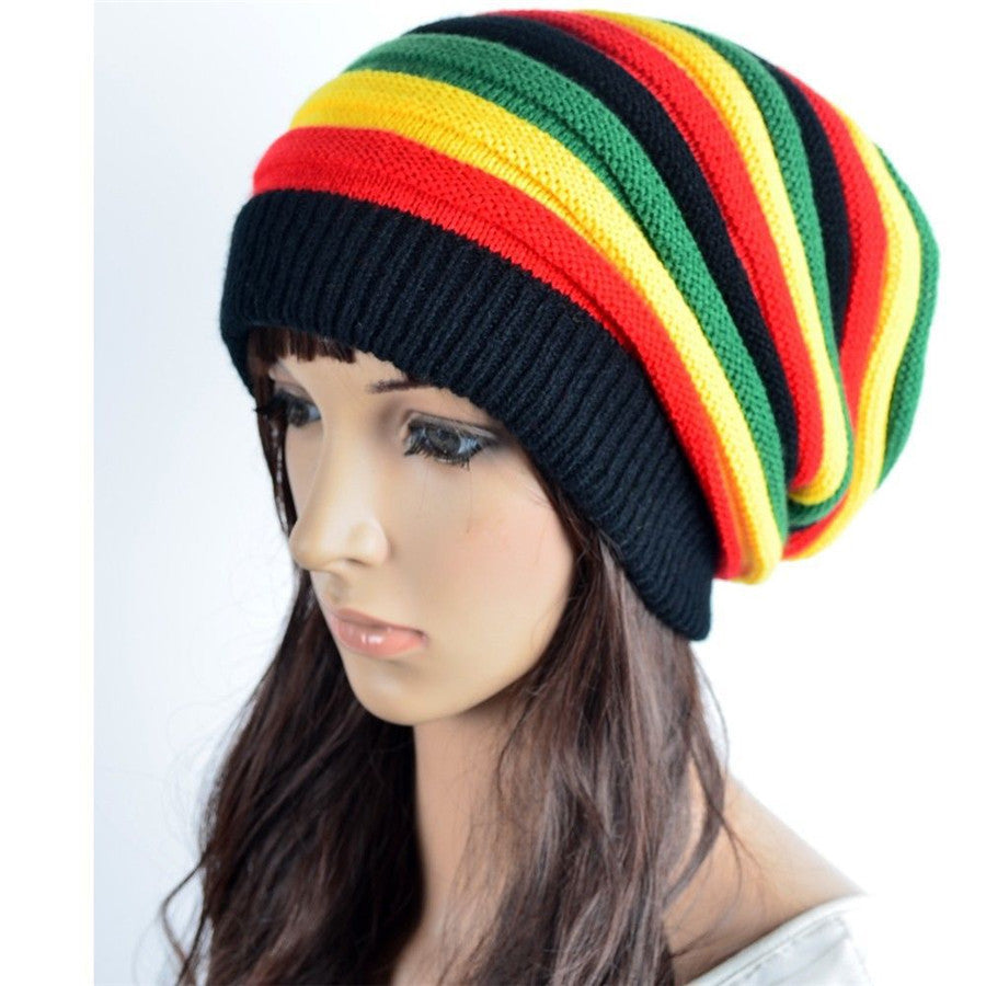 Winter Colorful Striped Knitted Casual Unisex Hat