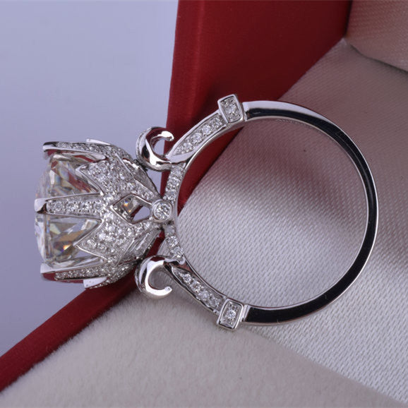 White Gold Plated 8ct Rings For Wedding Engagement wr-