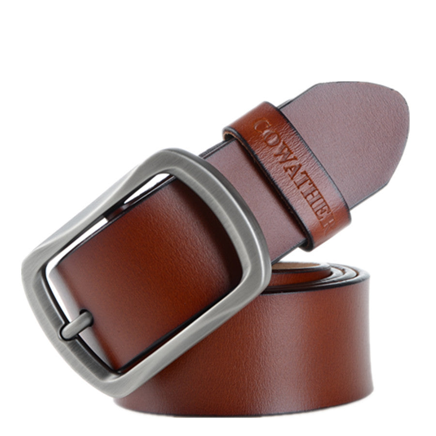 Genuine Leather Classic Vintage Style Belt For Men