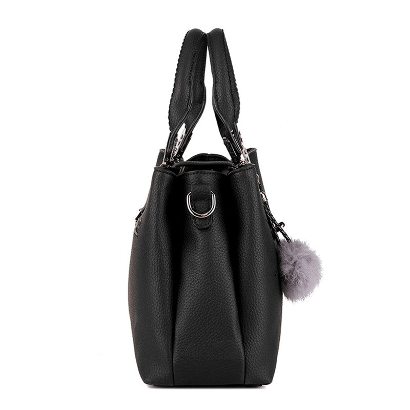 Fur Design Leather Ladies Handbags bws