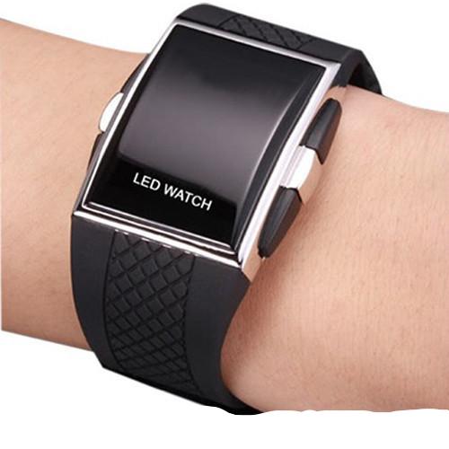 Unisex White Black LED Digital Watch