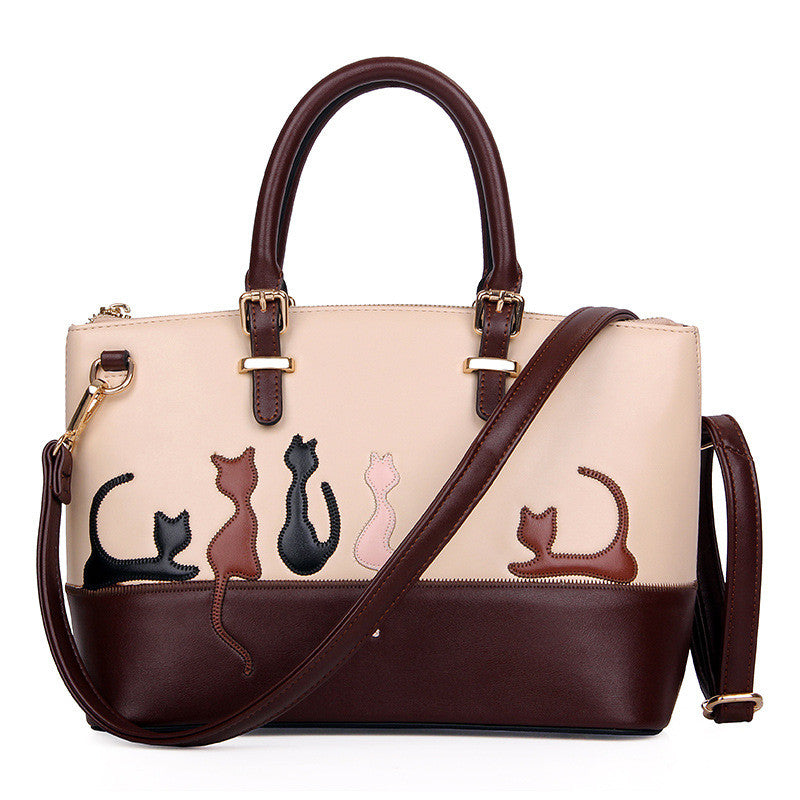 Cute Cat Fashion Women's Shoulder Bag Casual Tote Handbags