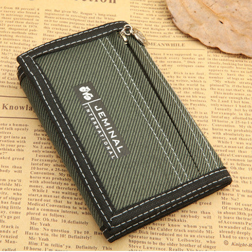 Causal Style Canvas Coin Purse Card Holder Men's Wallet