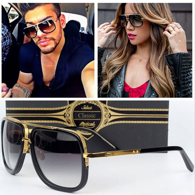 Luxury Designer Celebrity Fashion Square Cool Sunglasses Unisex