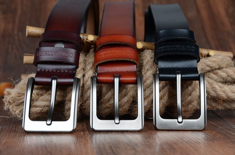 100% Cowhide Genuine Leather Belt For Men