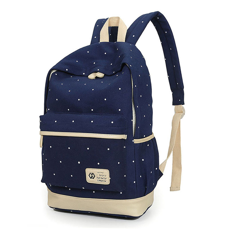 Canvas Women Backpack 3Pcs Set High Quality Bag bwb