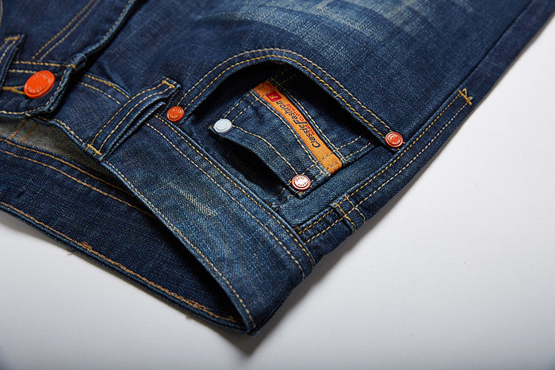Straight Thin Classic Denim Jeans For Men