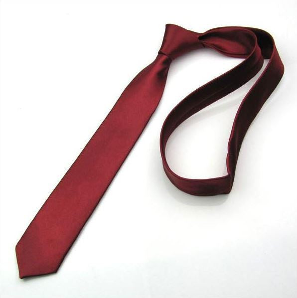 Hot 5cm Classic Slim Solid Color Silk Ties for Men in 20 Colors