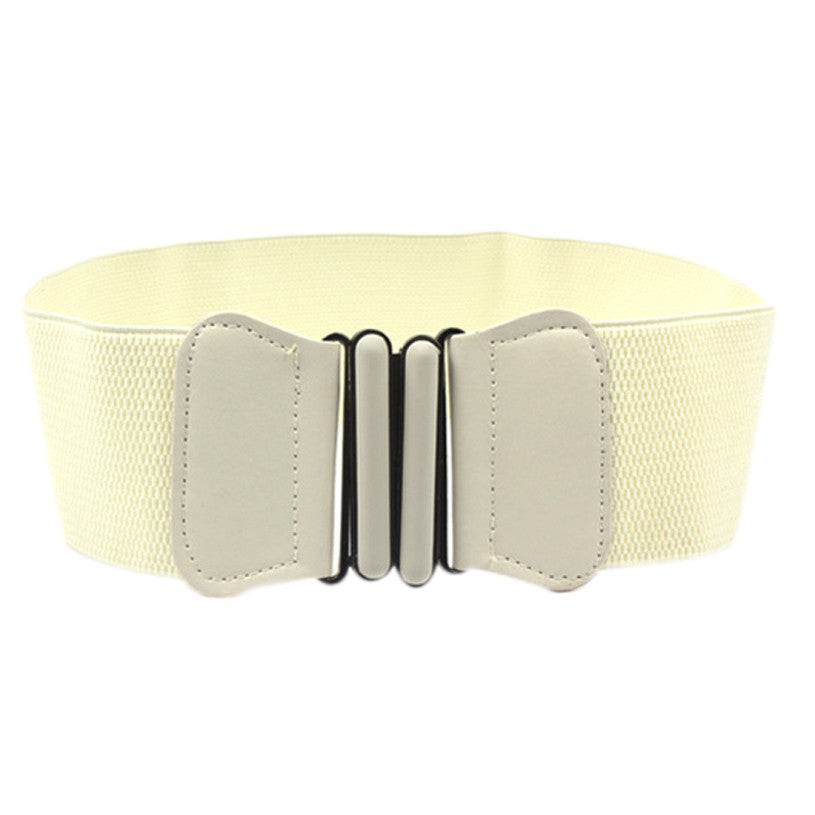 Solid Stretch Elastic Wide Women Belt