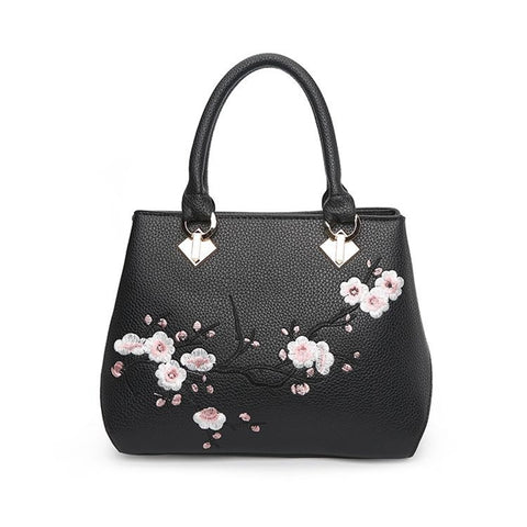 Embroidery Handbag Fashion Flower Tote Bag bws
