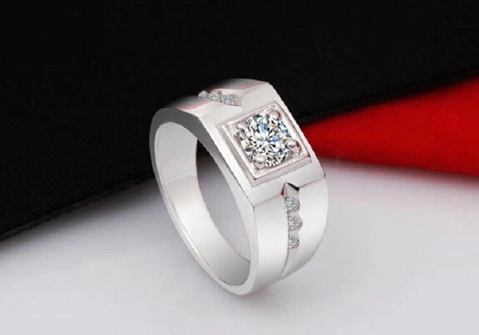 Vintage Jewelry Crystal Masculino Ring wr- mj-