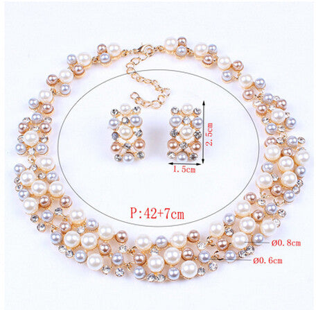 Pearl Bridal Jewelry Sets Necklaces Earrings