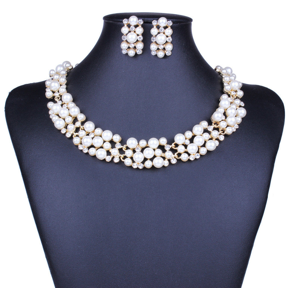 Pearl Bridal Jewelry Sets Necklaces Earrings
