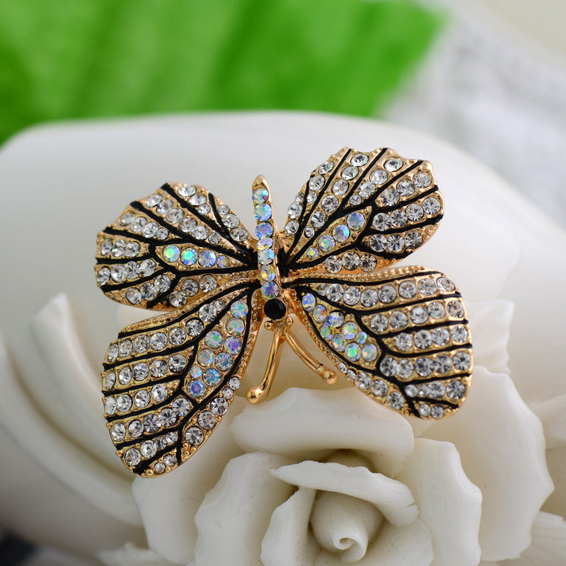 High Quality Fashionable Rhinestone Butterfly Brooch Pin