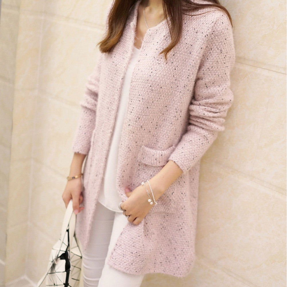 Winter Casual Long Sleeve Knitted Cardigan Sweaters For Women