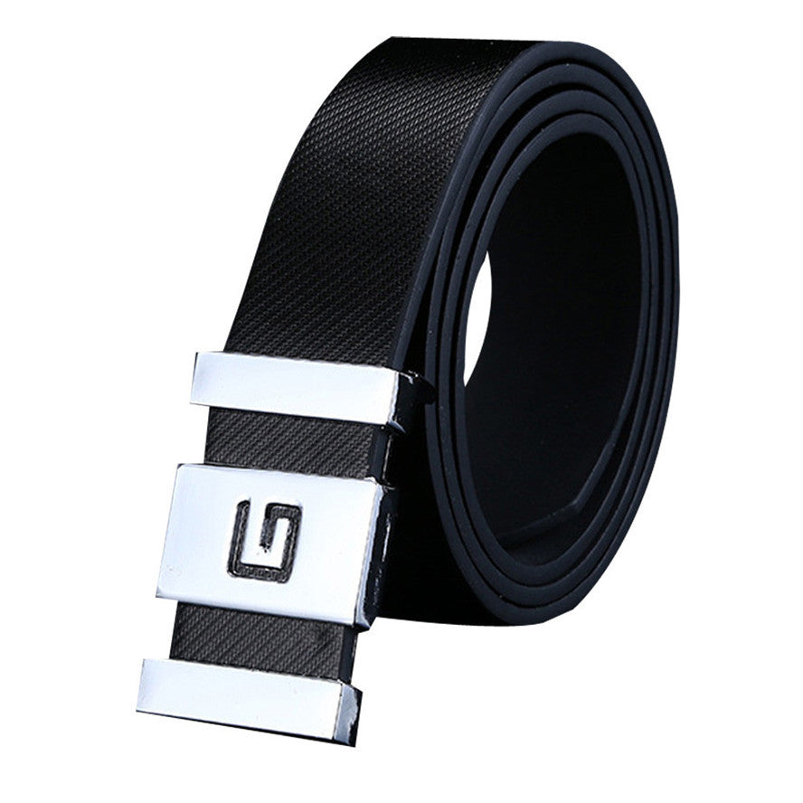 Automatic Buckle Leather Waist Strap Belt for Men