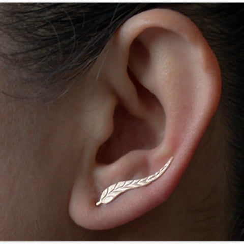 Elegant Feather Studs Earrings