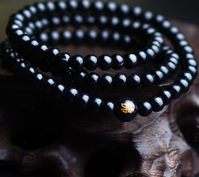 Vintage Natural 108 Beads Sandalwood Buddhist Mala Bracelets mj-