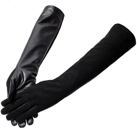 Fashion Style Long Original Leather Gloves For Women