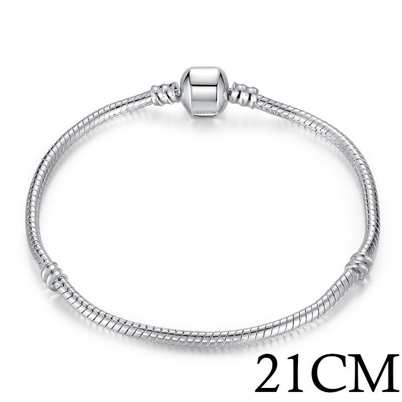 5 Style Silver Plated LOVE Snake Chain Bracelets & Bangle