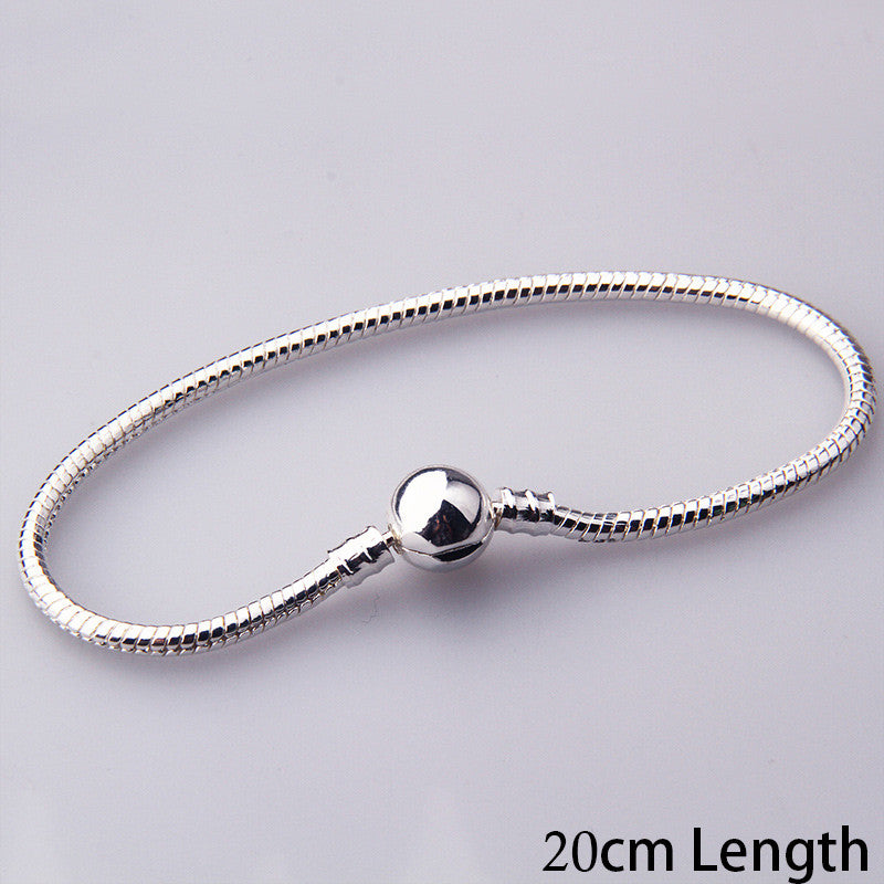 5 Style Silver Plated LOVE Snake Chain Bracelets & Bangle