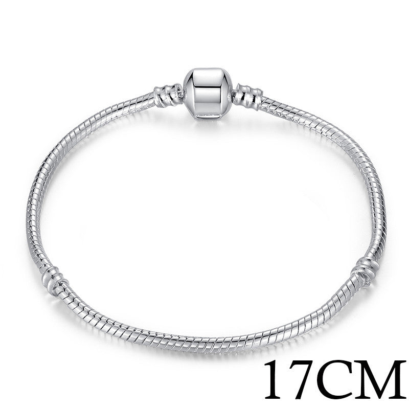 5 Style Silver Plated LOVE Snake Chain Bracelets & Bangle